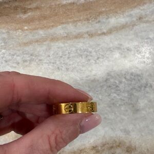 Gold Ring with Iconic Design size 6 or 7